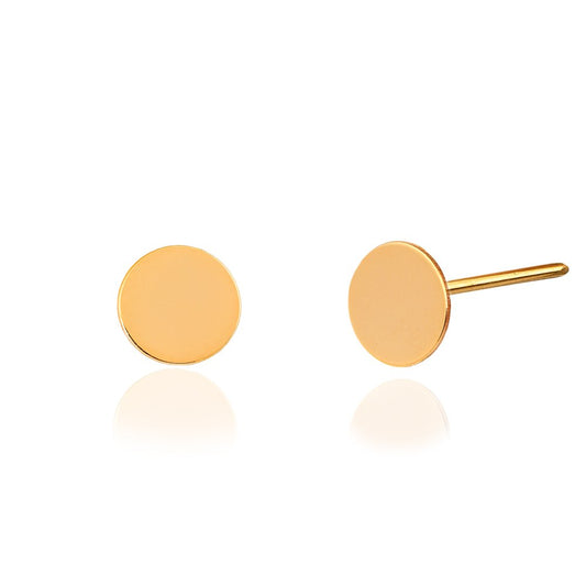 Yellow Gold circle Earring, 18k, 1.34gr