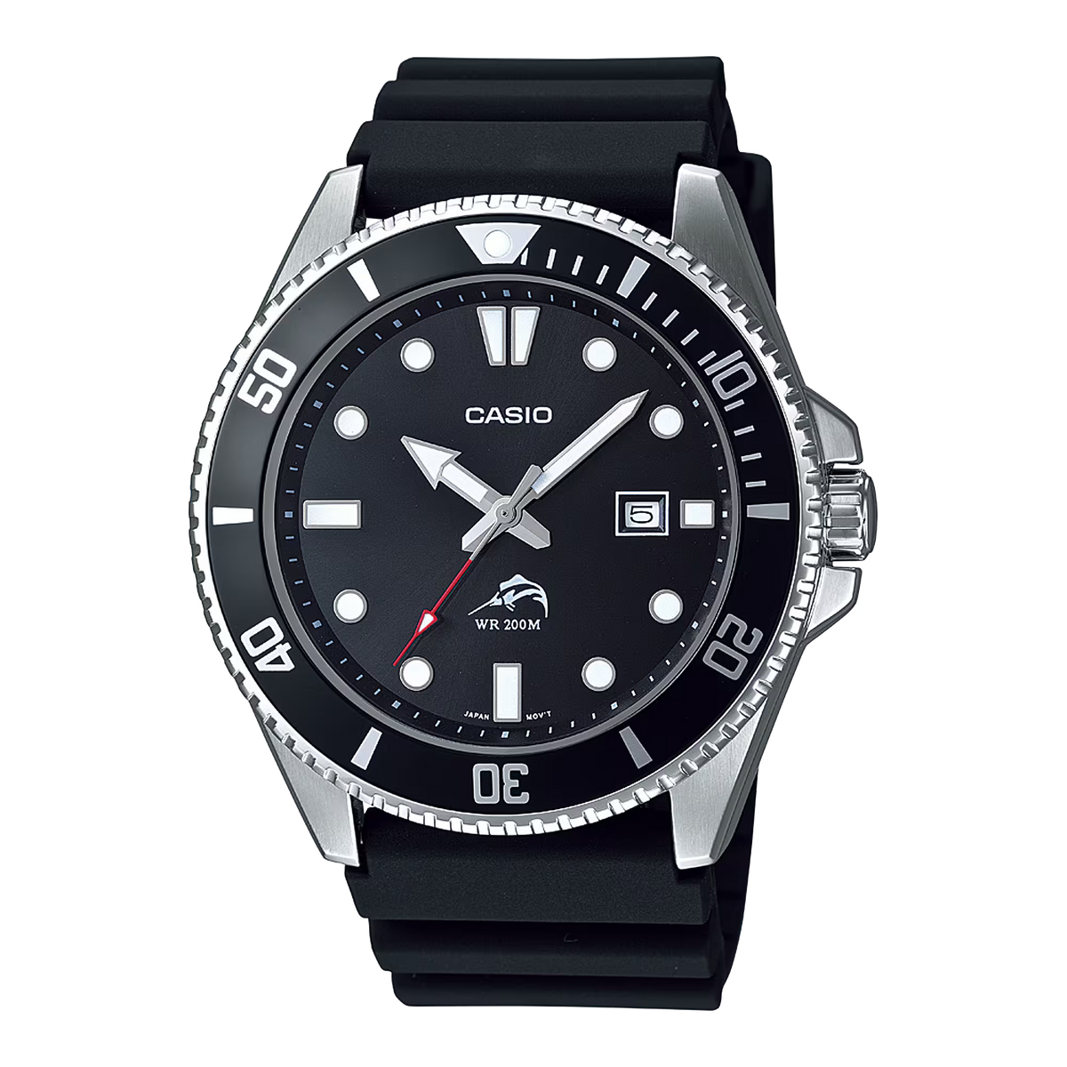 Casio Black Dial 200m Diver Watch 44mm MDV106-1AV