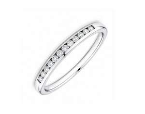 10K White Gold Channel Setting Diamond Band