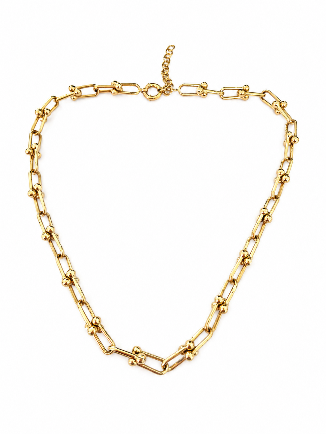 18k Yellow Gold U- Shape Links Necklace, 25gr