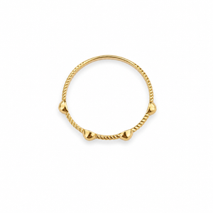 18k Yellow Gold Ring with Four Balls on setting