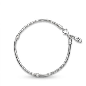 925 Sterling Silver Snake Chain Charm Bracelet
