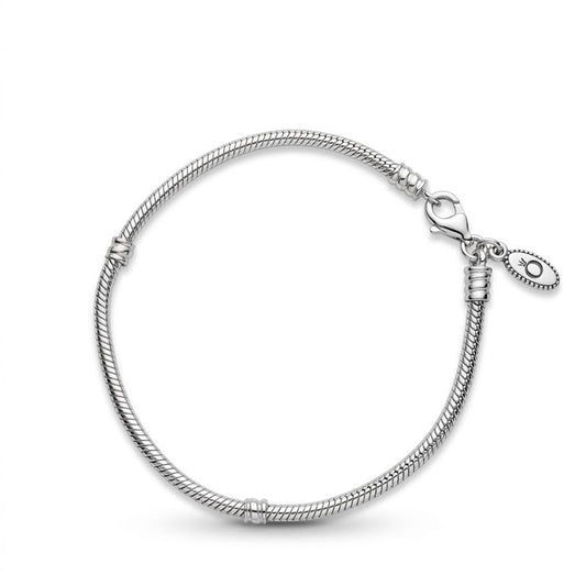 925 Sterling Silver Snake Chain Charm Bracelet