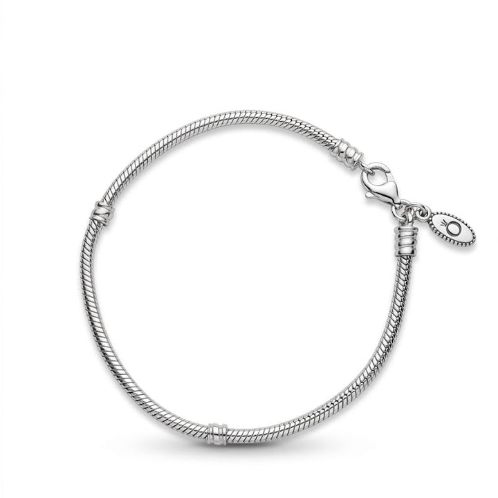 925 Sterling Silver Snake Chain Charm Bracelet
