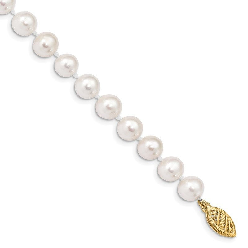 Freshwater Pearl Necklace with 14k Gold Clasp, 16 Inches
