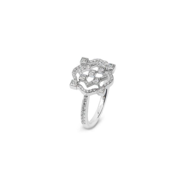 18K White Gold Damiani Diamond Ring TDW: 0.86 VS EF – Resale