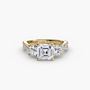 Three – Stone with Pavé Band 2