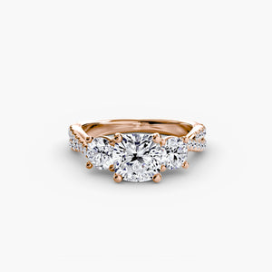 Three – Stone with Pavé Band 2