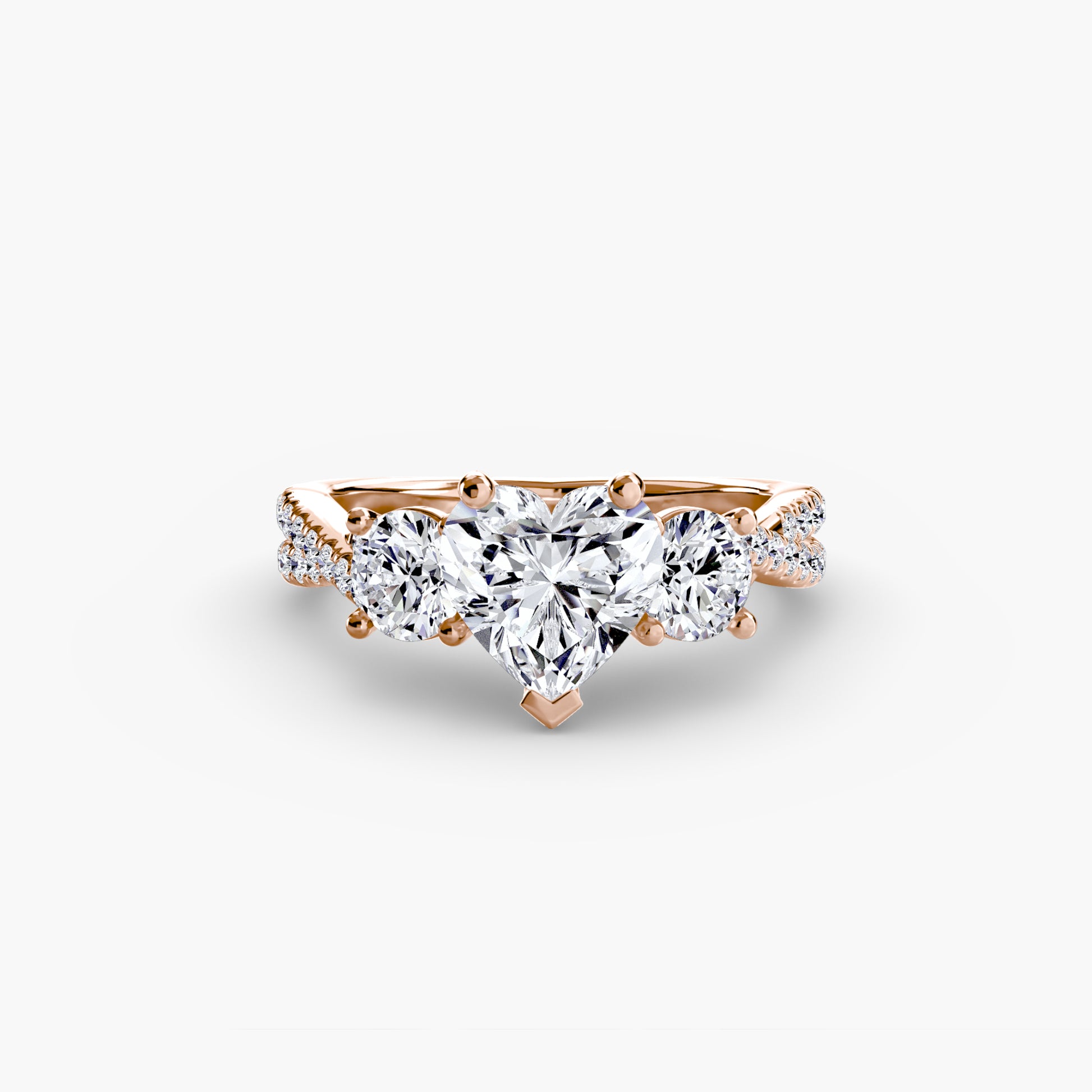 Three – Stone with Pavé Band 2