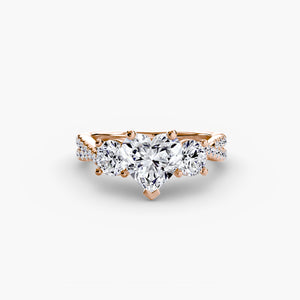Three – Stone with Pavé Band 2