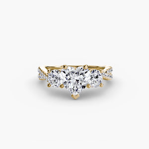 Three – Stone with Pavé Band 2