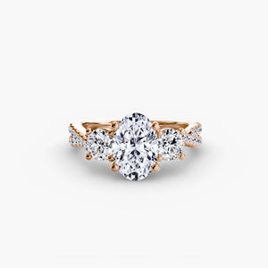 Three – Stone with Pavé Band 2