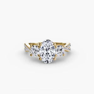 Three – Stone with Pavé Band 2