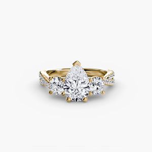 Three – Stone with Pavé Band 2
