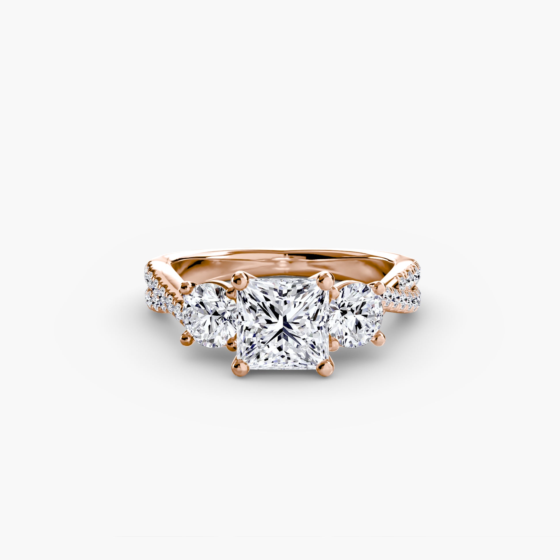 Three – Stone with Pavé Band 2