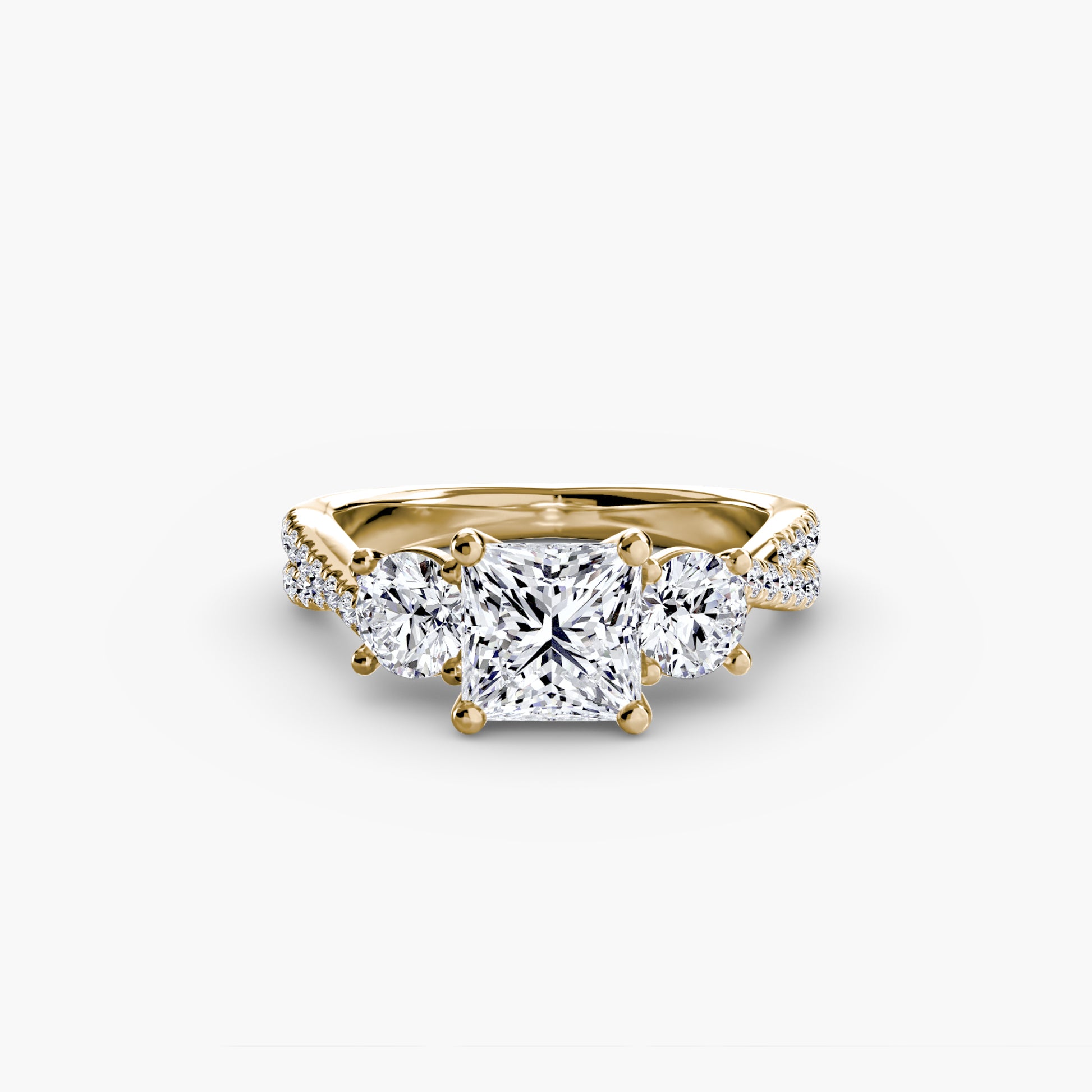 Three – Stone with Pavé Band 2