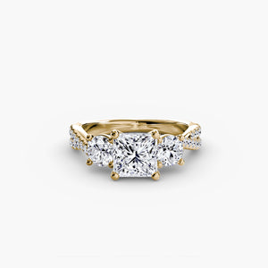 Three – Stone with Pavé Band 2