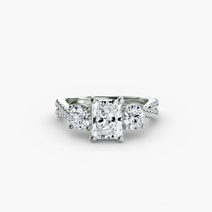 Three – Stone with Pavé Band 2