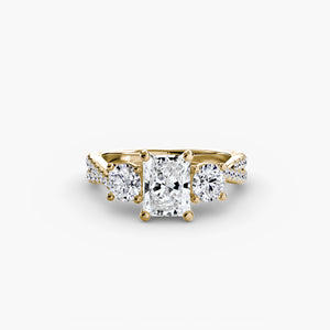 Three – Stone with Pavé Band 2