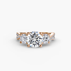 Three – Stone with Pavé Band 2