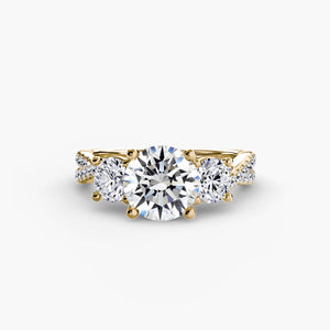 Three – Stone with Pavé Band 2