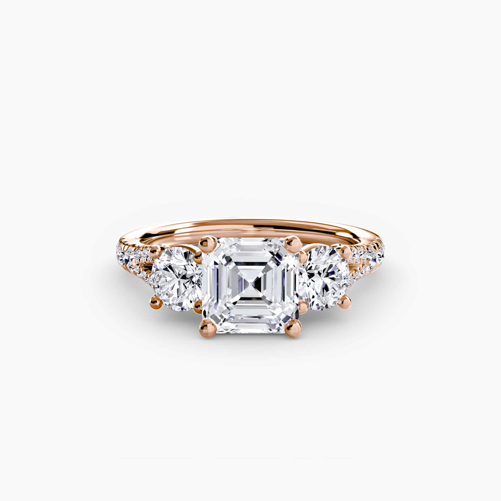 Three – Stone with Pavé Band 3