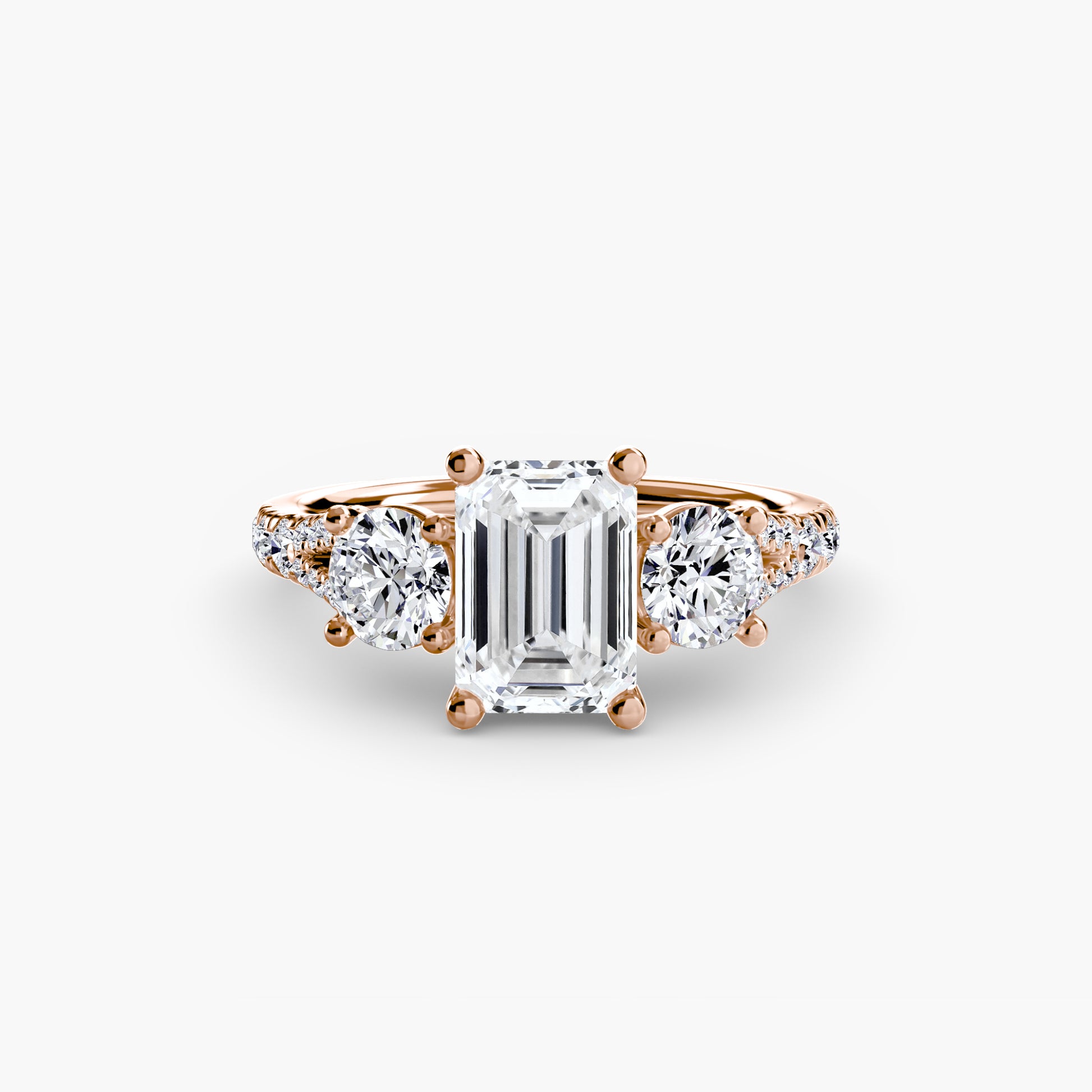 Three – Stone with Pavé Band 3