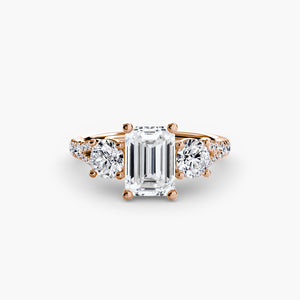 Three – Stone with Pavé Band 3