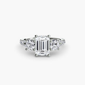 Three – Stone with Pavé Band 3