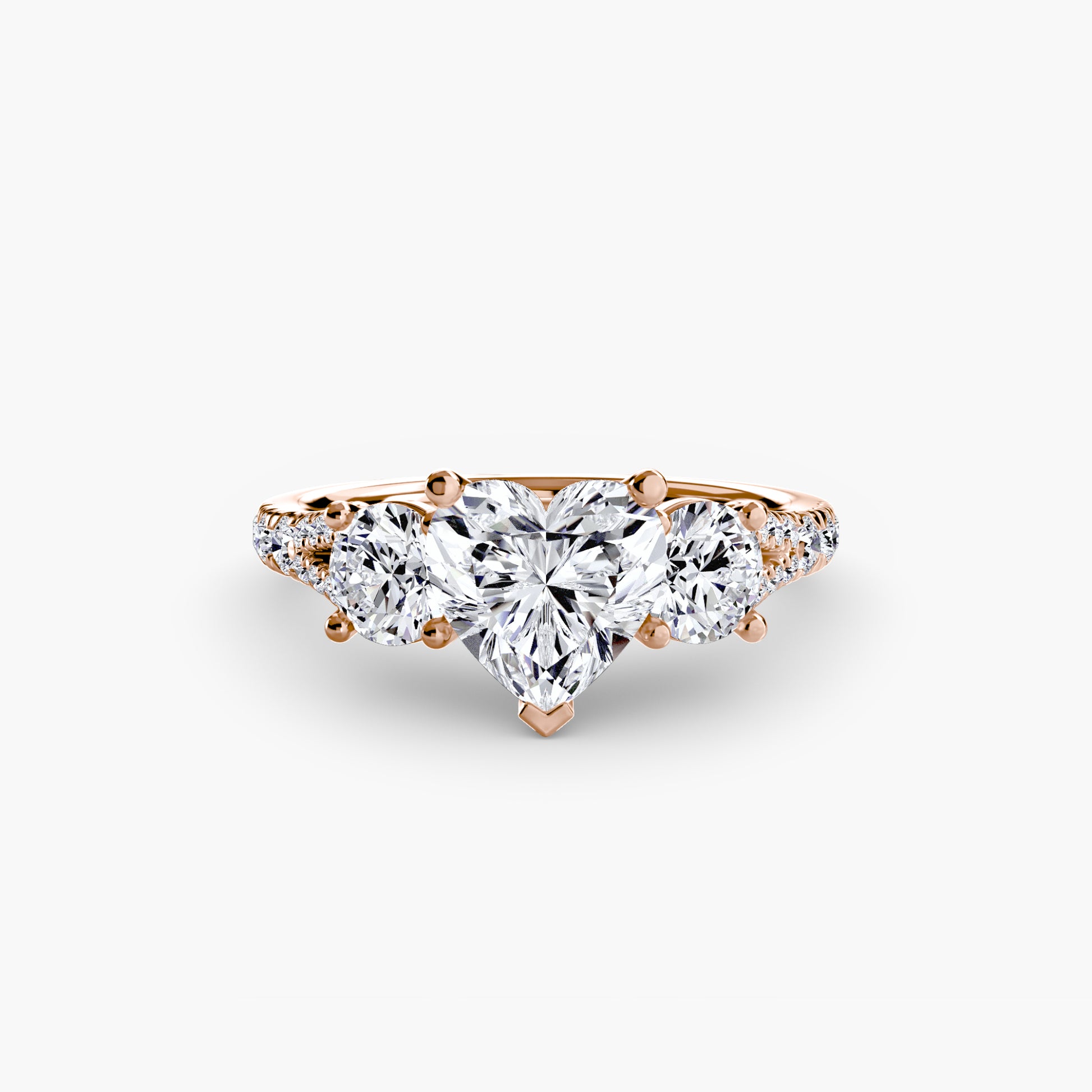 Three – Stone with Pavé Band 3
