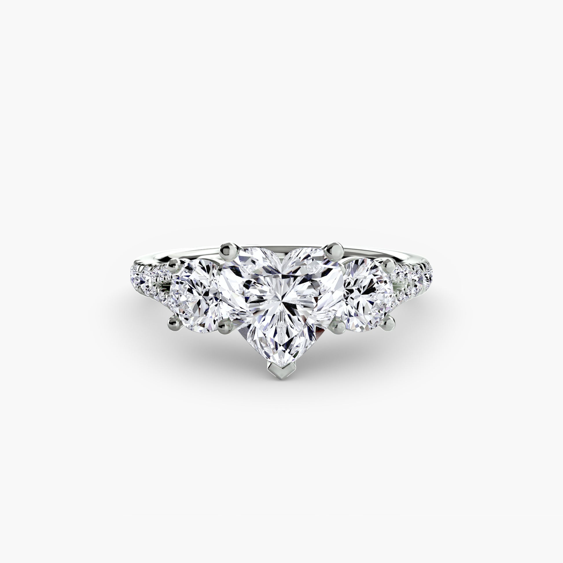 Three – Stone with Pavé Band 3