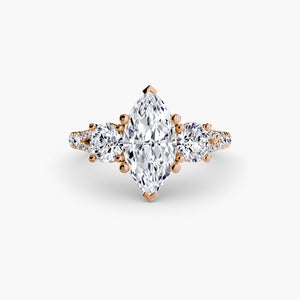 Three – Stone with Pavé Band 3