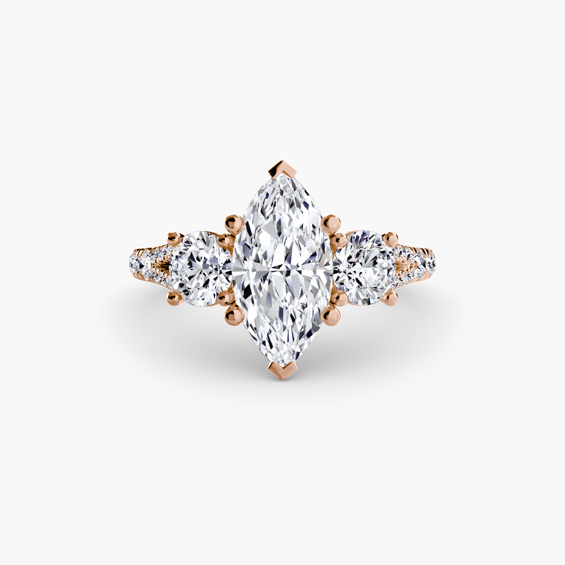 Three – Stone with Pavé Band 3