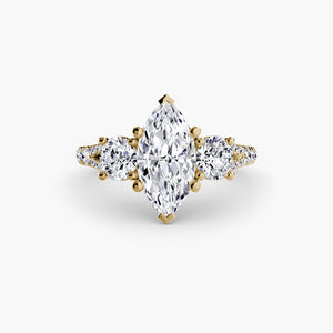 Three – Stone with Pavé Band 3