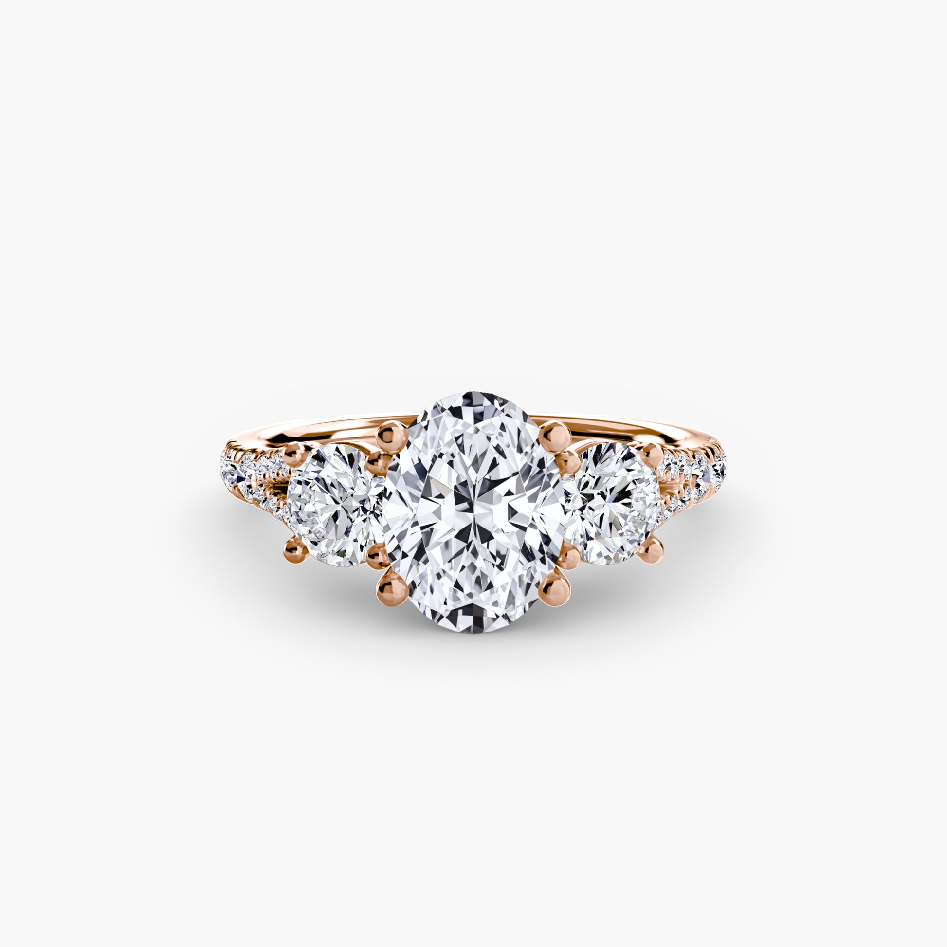 Three – Stone with Pavé Band 3