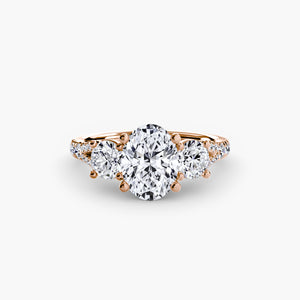 Three – Stone with Pavé Band 3