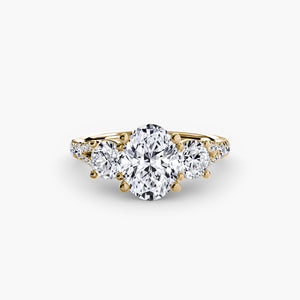 Three – Stone with Pavé Band 3