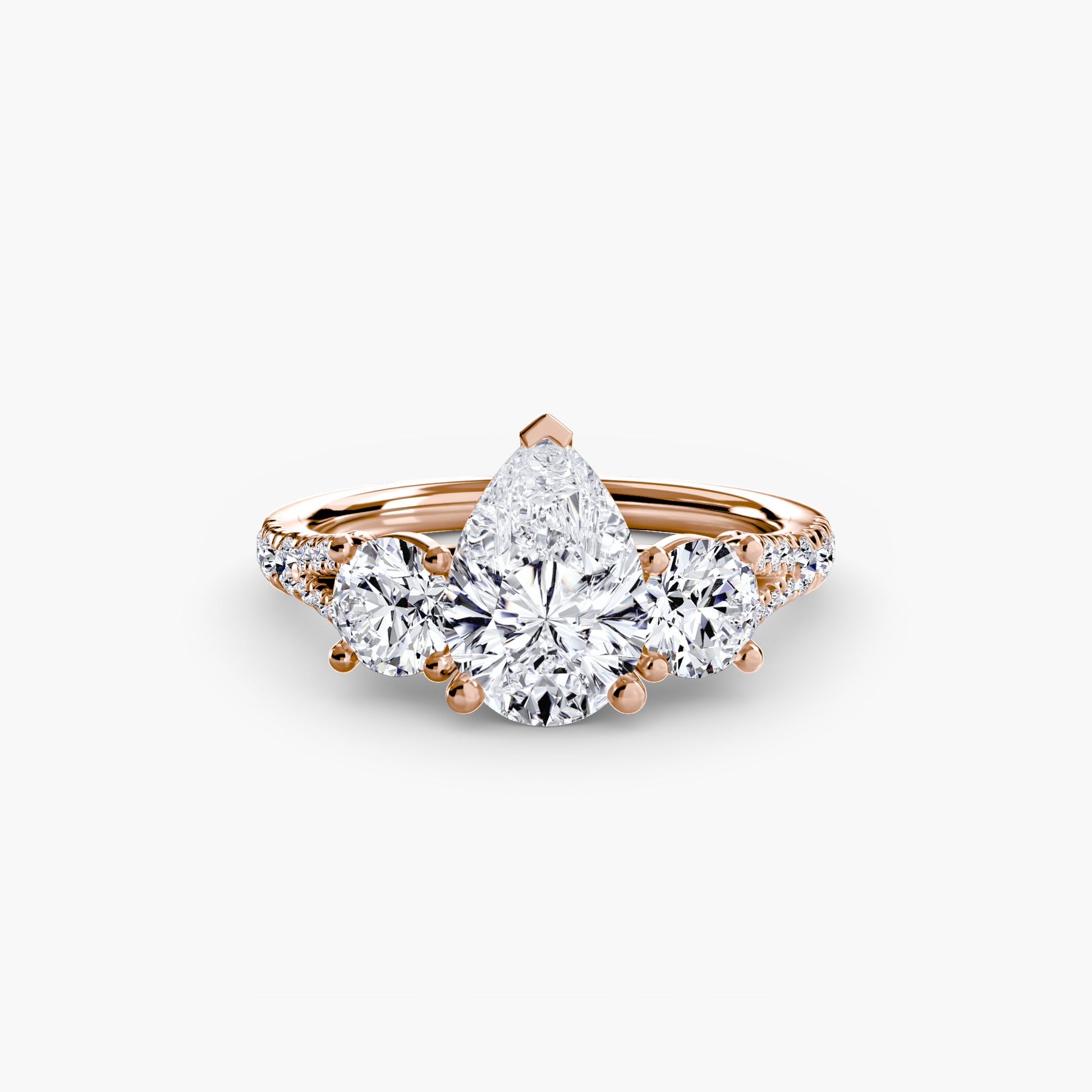 Three – Stone with Pavé Band 3