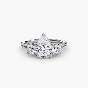Three – Stone with Pavé Band 3