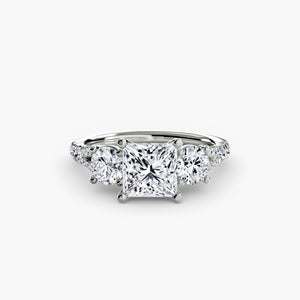 Three – Stone with Pavé Band 3