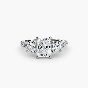 Three – Stone with Pavé Band 3