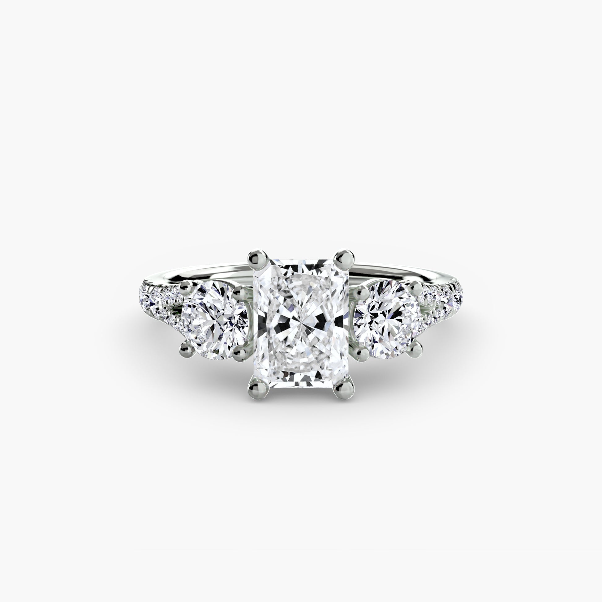 Three – Stone with Pavé Band 3