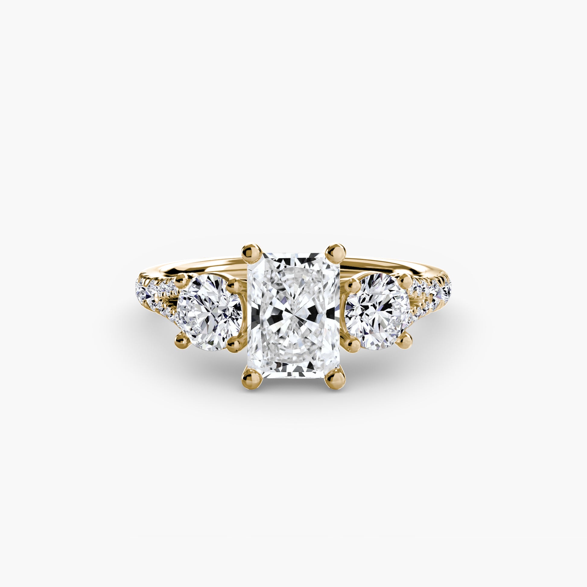 Three – Stone with Pavé Band 3