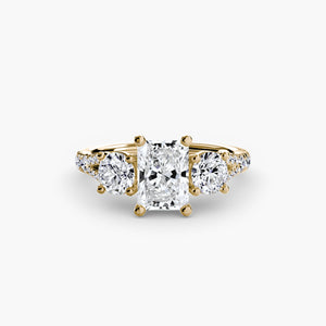 Three – Stone with Pavé Band 3