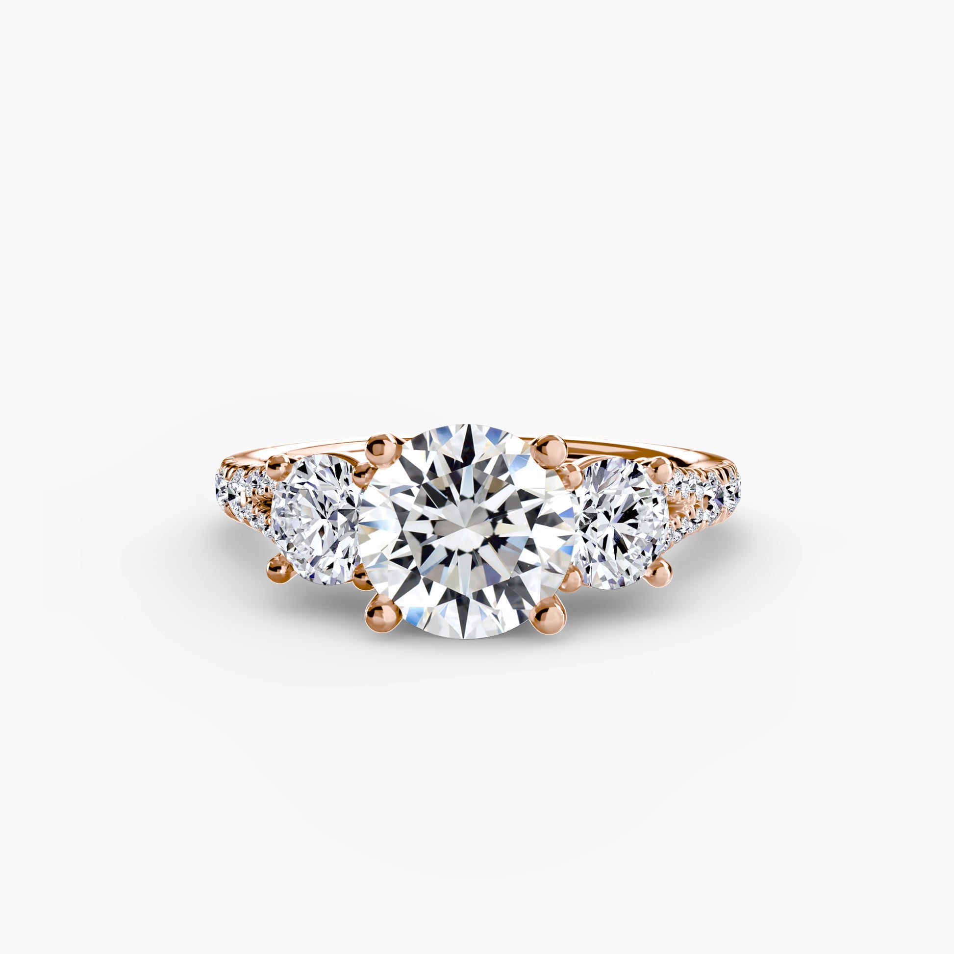 Three – Stone with Pavé Band 3