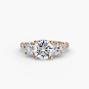 Three – Stone with Pavé Band 3