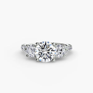 Three – Stone with Pavé Band 3