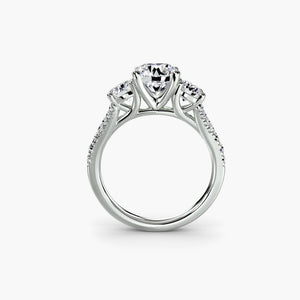 Three – Stone with Pavé Band 3
