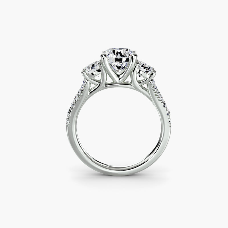 Three – Stone with Pavé Band 3