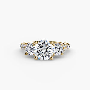 Three – Stone with Pavé Band 3